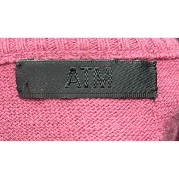 ATM ANTHONY THOMAS MELILLO Cashmere Blend Metallic Crewneck Sweater NWOT Size Me - Picture 6 of 8